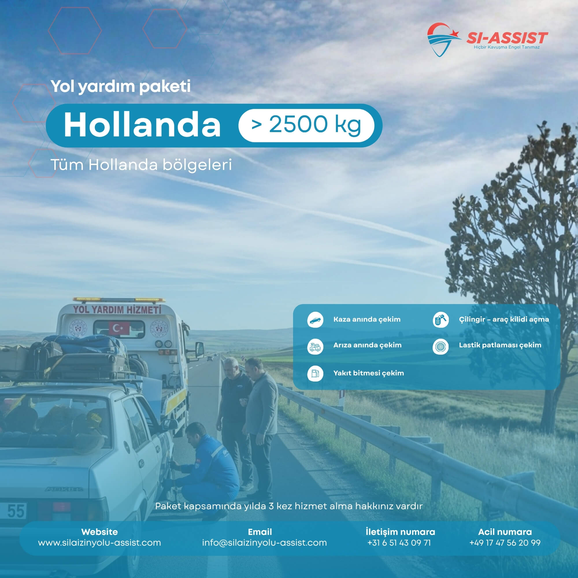 Hollanda > 2500 kg Paketi